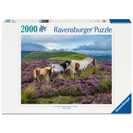 Ravensburger Puzzle Wildpferde in der Heide (2000 Teile) – Natur & Tiermotiv (12001751)