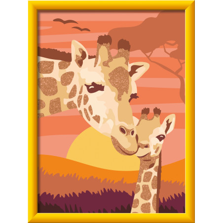 Ravensburger CreArt Malen nach Zahlen für Kinder – Giraffe mit Baby ab 7 J.