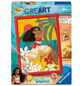 Ravensburger CreArt Disney Vaianas Abenteuer Malen nach Zahlen für Kinder ab 7 J.