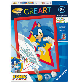 Ravensburger CreArt Sonic the Hedgehog Malen nach Zahlen für Kinder ab 7 J.