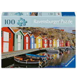 Ravensburger Puzzle Bunte Häuser in Schweden – 100 Teile ab 6 Jahren