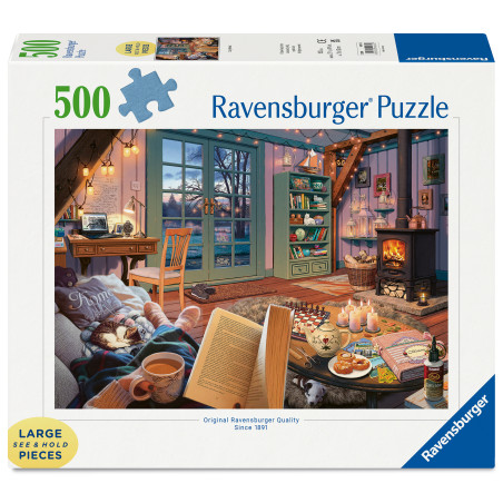 Ravensburger Puzzle Gemütliche Leseecke – 500 Teile Entspannung ab 12 Jahren
