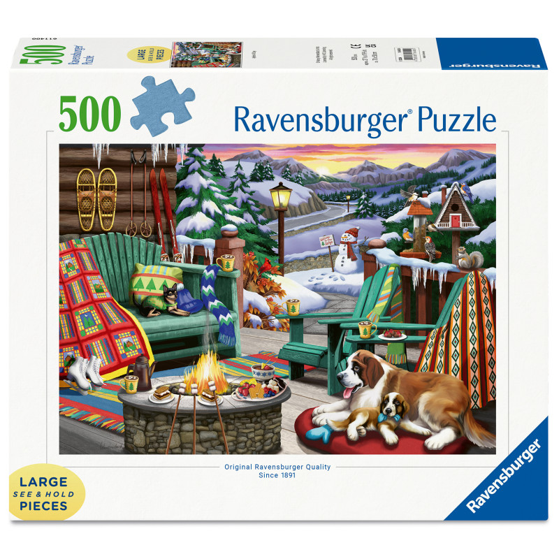Ravensburger Puzzle Apres-Ski – 500 große Teile für entspannten Puzzlespaß ab 12 Jahren