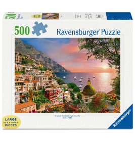 Ravensburger Puzzle Positano – 500 große Teile | Malerische Amalfiküste | Entspannung ab 12 J.