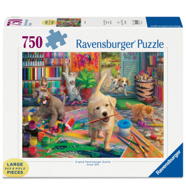 Ravensburger Puzzle 'Tierische Künstler' – 750 Teile für humorvollen Puzzlespaß