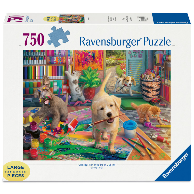 Ravensburger Puzzle 'Tierische Künstler' – 750 Teile für humorvollen Puzzlespaß