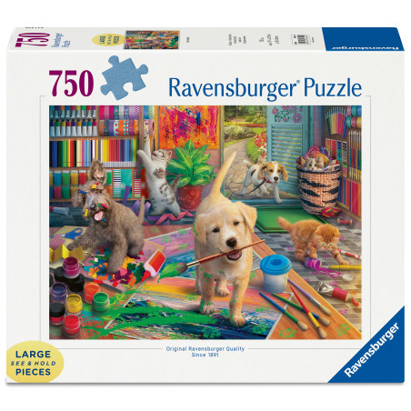 Ravensburger Puzzle 'Tierische Künstler' – 750 Teile für humorvollen Puzzlespaß