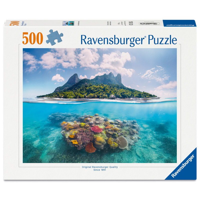 Ravensburger Puzzle 'Insel und Korallenwelt' – 500 Teile | Tropisches Paradies