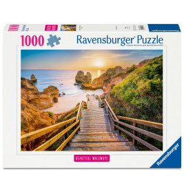 Ravensburger Puzzle Holztreppe zum Praio do Cam – 1000 Teile | Küstenlandschaft ab 14 J.