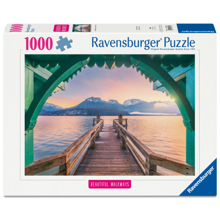 Ravensburger Puzzle Romantischer Steg am Lac d’Aiguebelette – 1000 Teile | Seelandschaft ab 14 J.