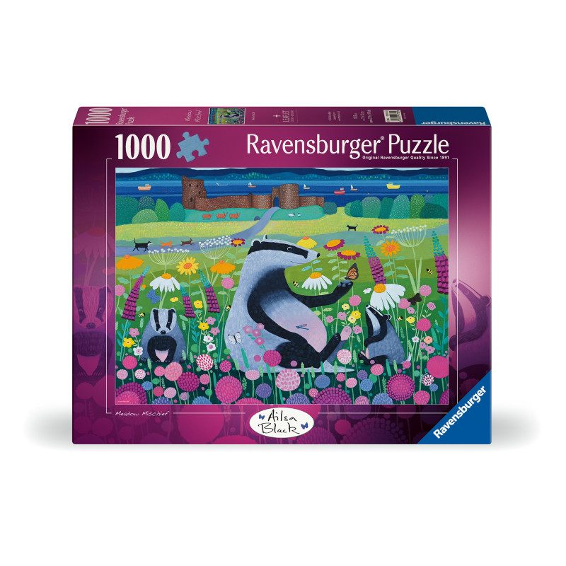 Ravensburger Puzzle Wiesenfreunde – 1000 Teile | Bunte Tierwelt auf der Wiese ab 14 J.