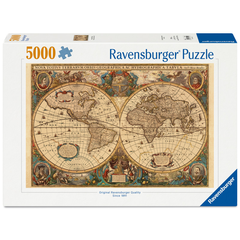 Ravensburger Puzzle Historische Weltkarte – 5000 Teile für Puzzle-Experten