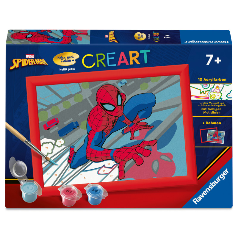 Ravensburger CreArt Malen nach Zahlen Spider-Man Set für Marvel Fans ab 9 Jahren - 12023109