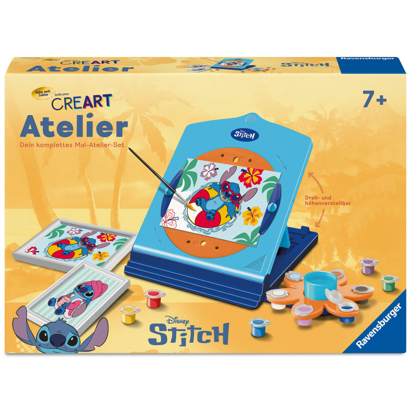 Ravensburger CreArt Malen nach Zahlen Disney Stitch Atelier ab 7 Jahren - Kinder Kreativset 12023305
