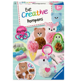 Ravensburger BeCreative Midi Pompons Kawaii – Bastelset für Kinder ab 6 Jahren 12028010