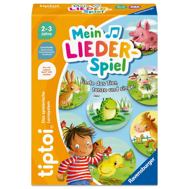 Ravensburger tiptoi® Mein Lieder-Spiel – Interaktiver Musikspaß für Kinder ab 2 Jahren