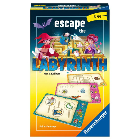 Ravensburger 20543 - Escape the Labyrinth,  Mitbringspiel für 1-4 Spieler, ab 5 Jahren, kompaktes Fo