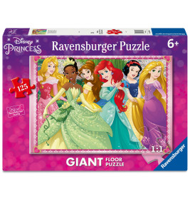 Ravensburger Disney Princess Puzzle mit 6 Prinzessinnen, 125 Teile, für Kinder ab 6 Jahren.