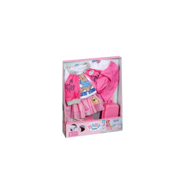 BABY born Outfit im Set: rosa Jacke, Rock, Hut und Zubehör. Für Kinder ab 3 Jahren geeignet.