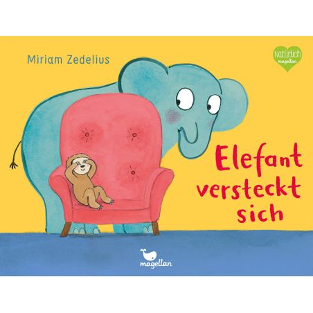 Elefant versteckt sich