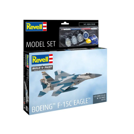 Model Set Boeing F-15C Eagle, Revell Modellbausatz mit Basiszubehör