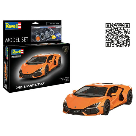 Model Set Lamborghini Revuelto, Revell Modellbausatz mit Basiszubehör