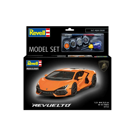 Model Set Lamborghini Revuelto, Revell Modellbausatz mit Basiszubehör