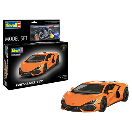 Model Set Lamborghini Revuelto, Revell Modellbausatz mit Basiszubehör