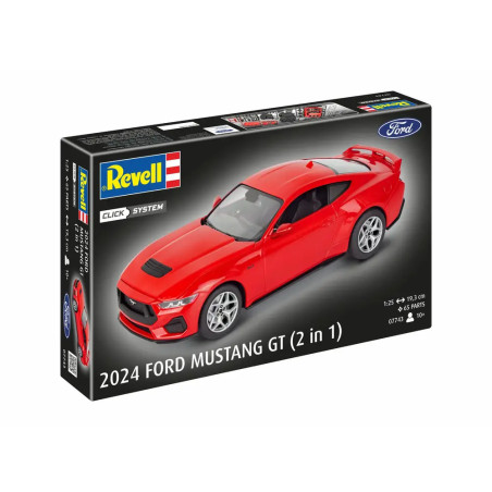 2024 Ford Mustang GT (2 in 1) (Click System), Revell Bausatz zum Zusammenstecken mehrfarbig