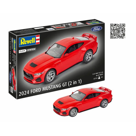 2024 Ford Mustang GT (2 in 1) (Click System), Revell Bausatz zum Zusammenstecken mehrfarbig