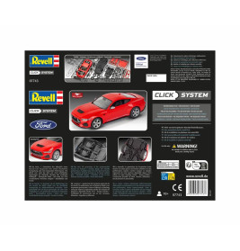 2024 Ford Mustang GT (2 in 1) (Click System), Revell Bausatz zum Zusammenstecken mehrfarbig
