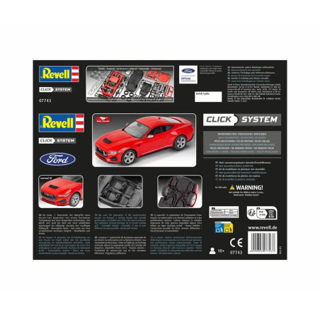 2024 Ford Mustang GT (2 in 1) (Click System), Revell Bausatz zum Zusammenstecken mehrfarbig