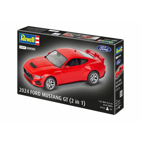 2024 Ford Mustang GT (2 in 1) (Click System), Revell Bausatz zum Zusammenstecken mehrfarbig