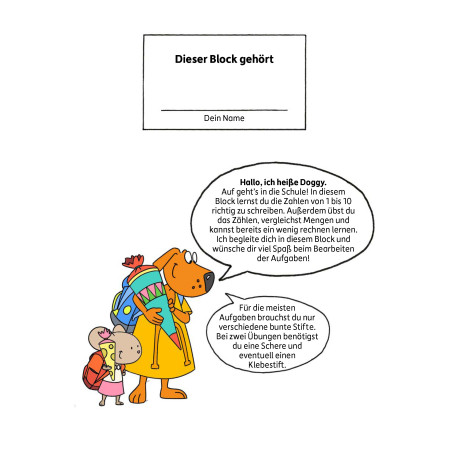 Schulstartblock ab 6 Jahre Zahlen schreiben, zählen,rechn