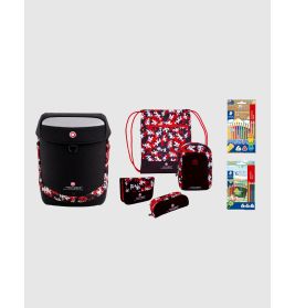 Innovabag - Nero Rosso Schulranzenset