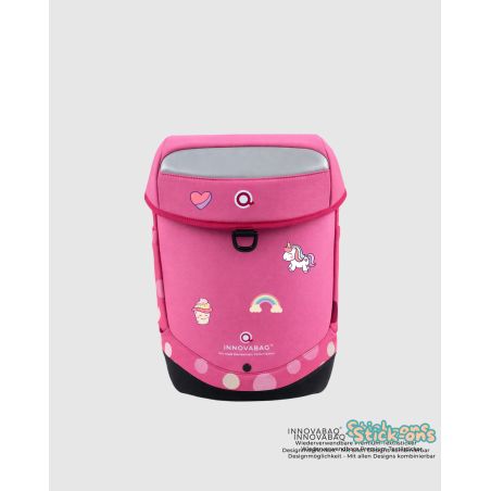 INNOVABAG Pink Bubbles Schulranzenset – Ergonomisch, attraktiv & sicher für Mädchen