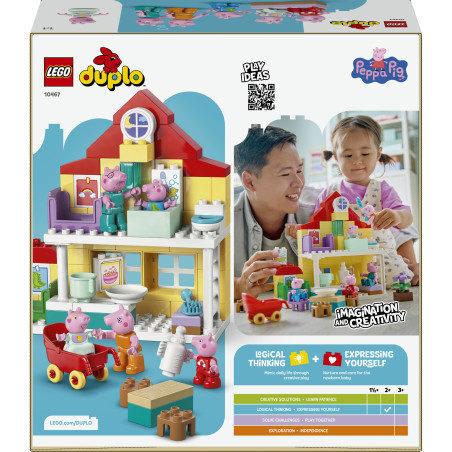 LEGO Duplo Familienhaus (10467) – 3 Modelle in 1 Bausteine Set mit Figuren ab 2 Jahren