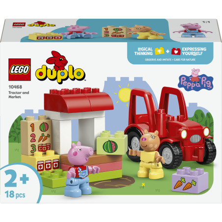 LEGO Duplo 10468 Traktor & Marktstand für Kleinkinder ab 1,5 Jahren | Bauernhof-Spielset