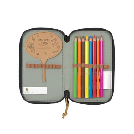 School Triple Federmäppchen Unique black