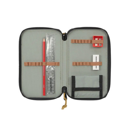 School Triple Federmäppchen Unique black