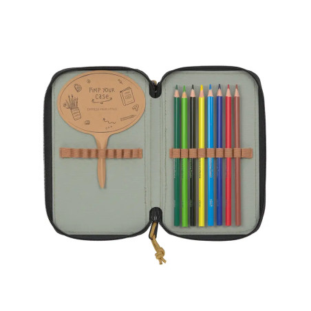 School Triple Federmäppchen Unique black