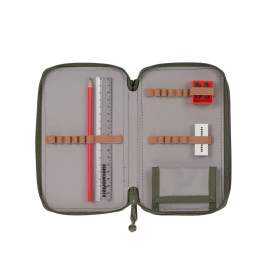 School Triple Federmäppchen Unique olive