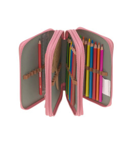 School Triple Federmäppchen Unique pink