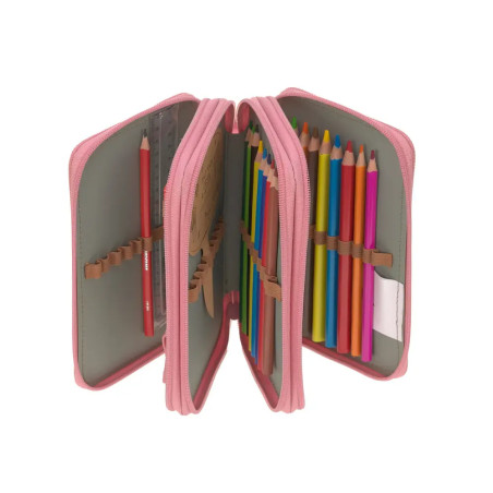 School Triple Federmäppchen Unique pink
