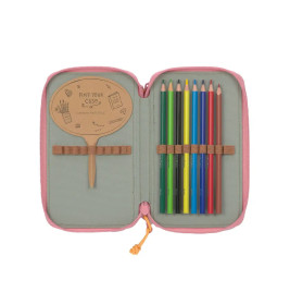 School Triple Federmäppchen Unique pink