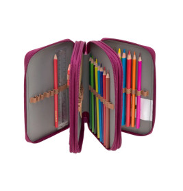 School Triple Federmäppchen Unique Speckles berry