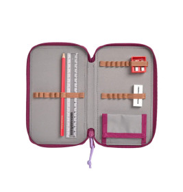 School Triple Federmäppchen Unique Speckles berry