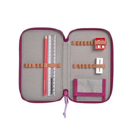 School Triple Federmäppchen Unique Speckles berry