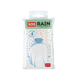SOS Rain - Einweg Regenponcho mit Kapuze - transparent