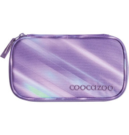 Lila, rechteckiges Etui mit diagonalen Streifen und coocazoo-Schriftzug auf der Vorderseite.